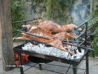 Asado de cordero a la parrilla